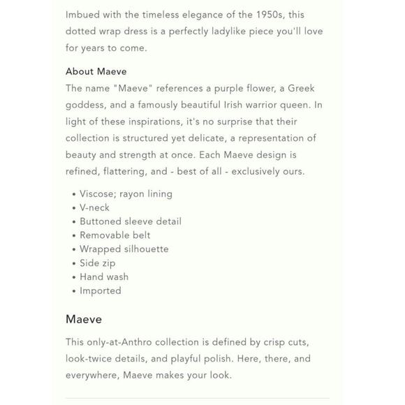 Anthropologie Bernice Polka Dot Wrap Dress, sz 0 - Picture 16 of 16